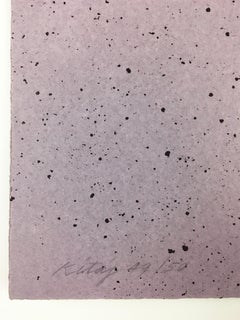 A Life (B) R.B. Kitaj Film noir night city scene of woman in red dress