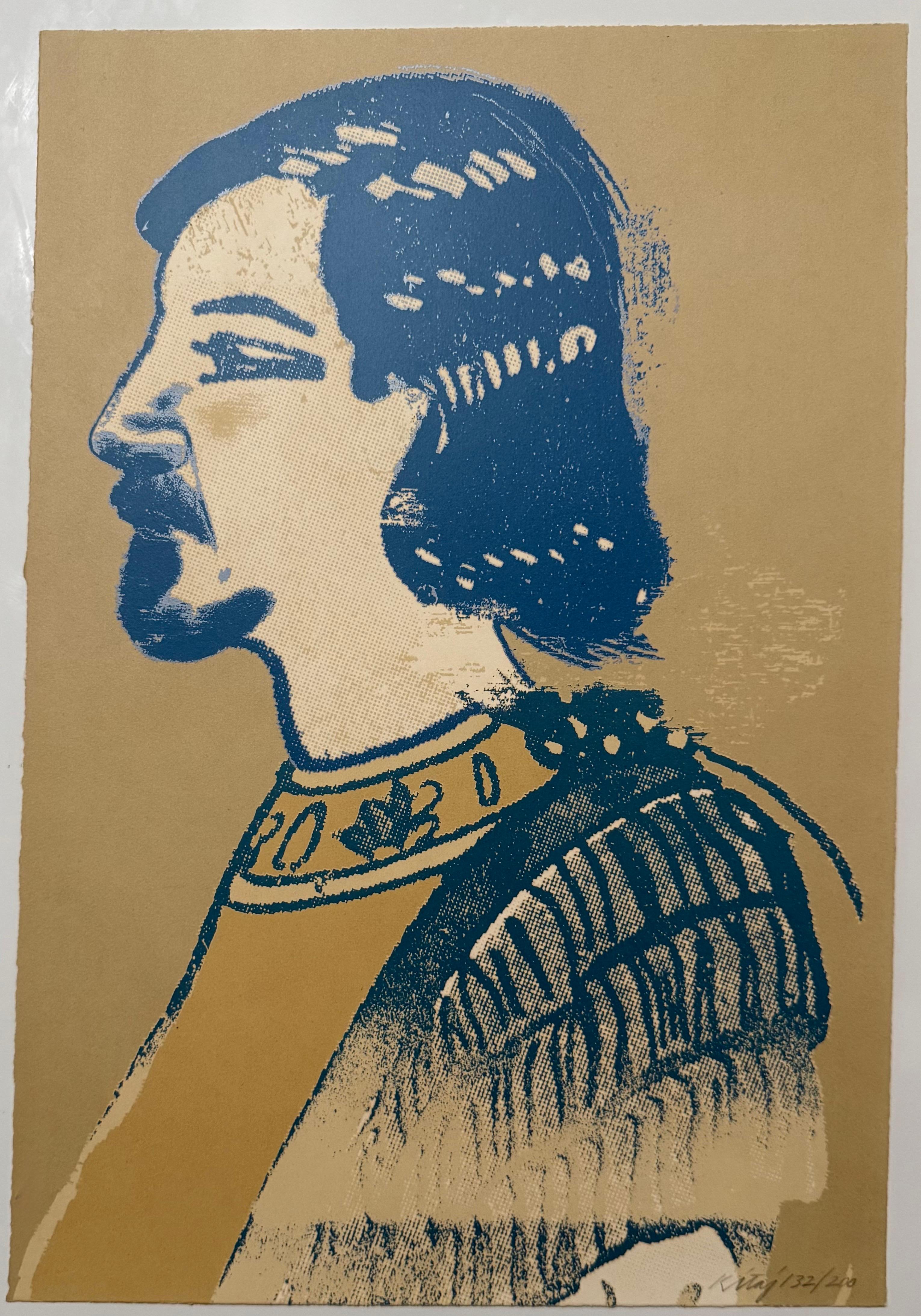 Artiste Pop Art Britannique RB Kitaj Sérigraphie Day Book Sérigraphie signée - Marron Figurative Print par Ronald Brooks Kitaj