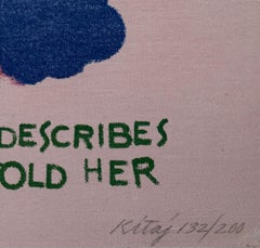 Artiste Pop Art Britannique RB Kitaj Sérigraphie Day Book Sérigraphie signée