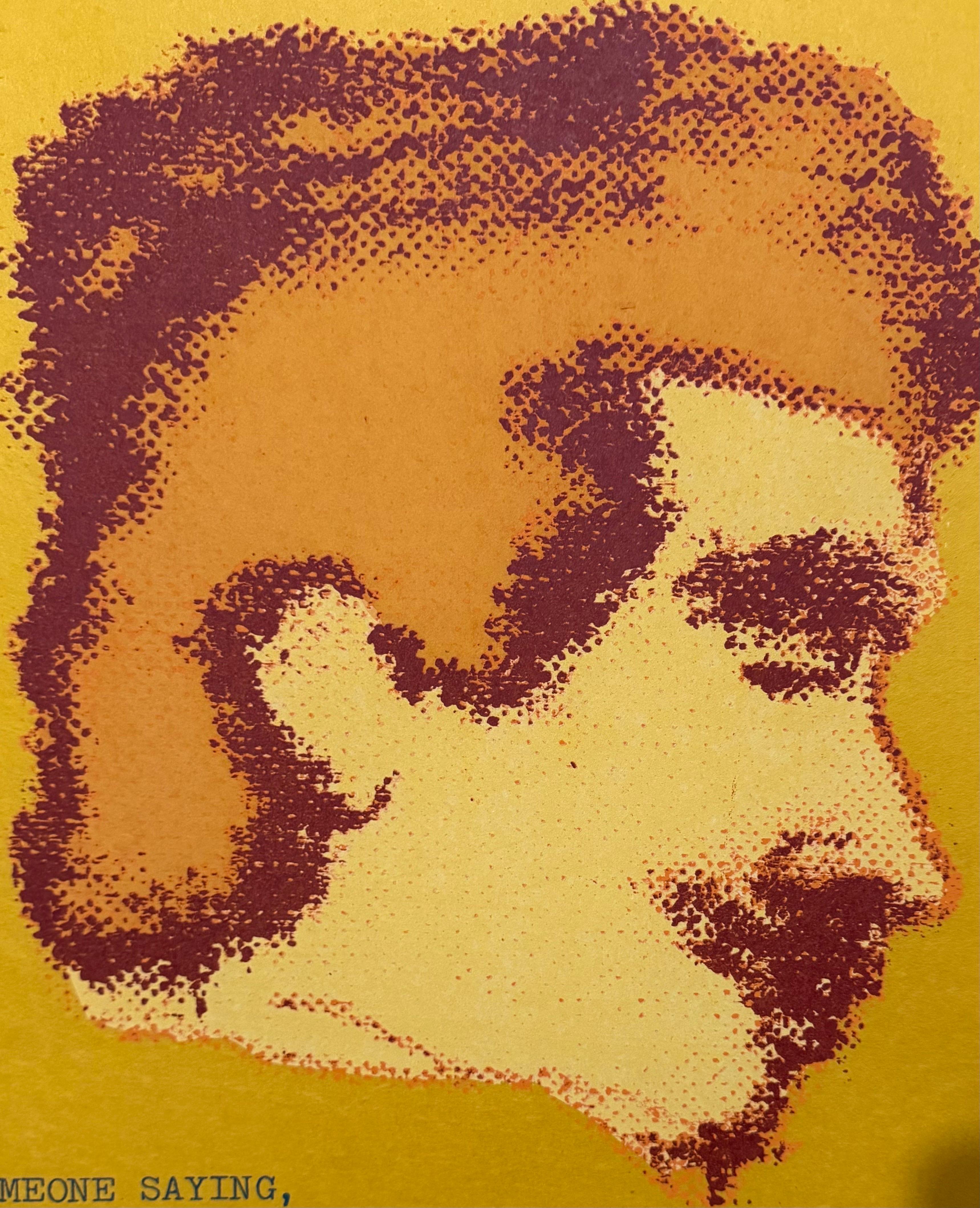 British Pop Art Artist RB Kitaj Screenprint Day Book Serigraph Silkscreen Signed - Orange Abstract Print by Ronald Brooks Kitaj