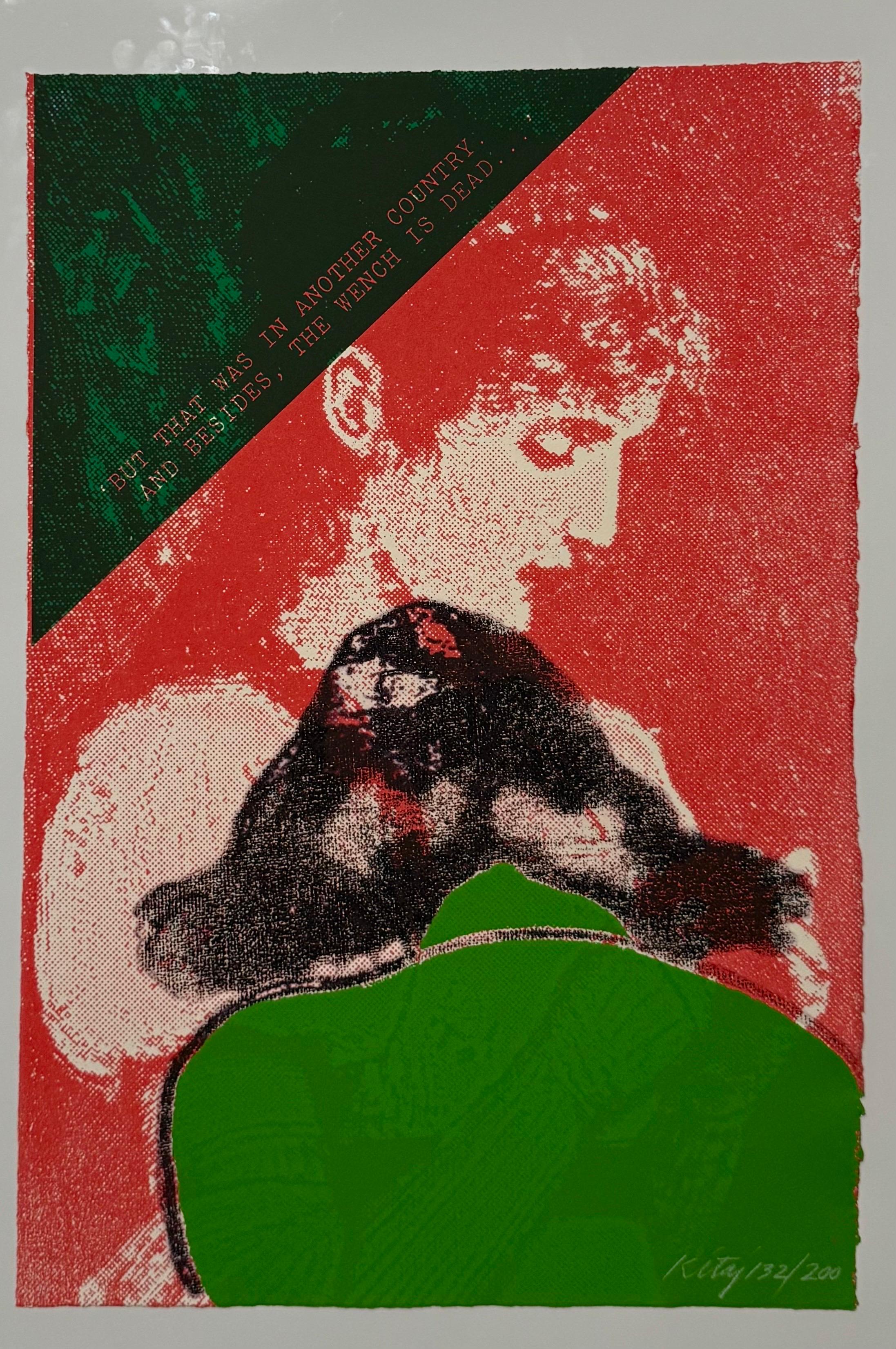 British Pop Art Artist RB Kitaj Screenprint Day Book Serigraph Silkscreen Signed - Brown Figurative Print by Ronald Brooks Kitaj