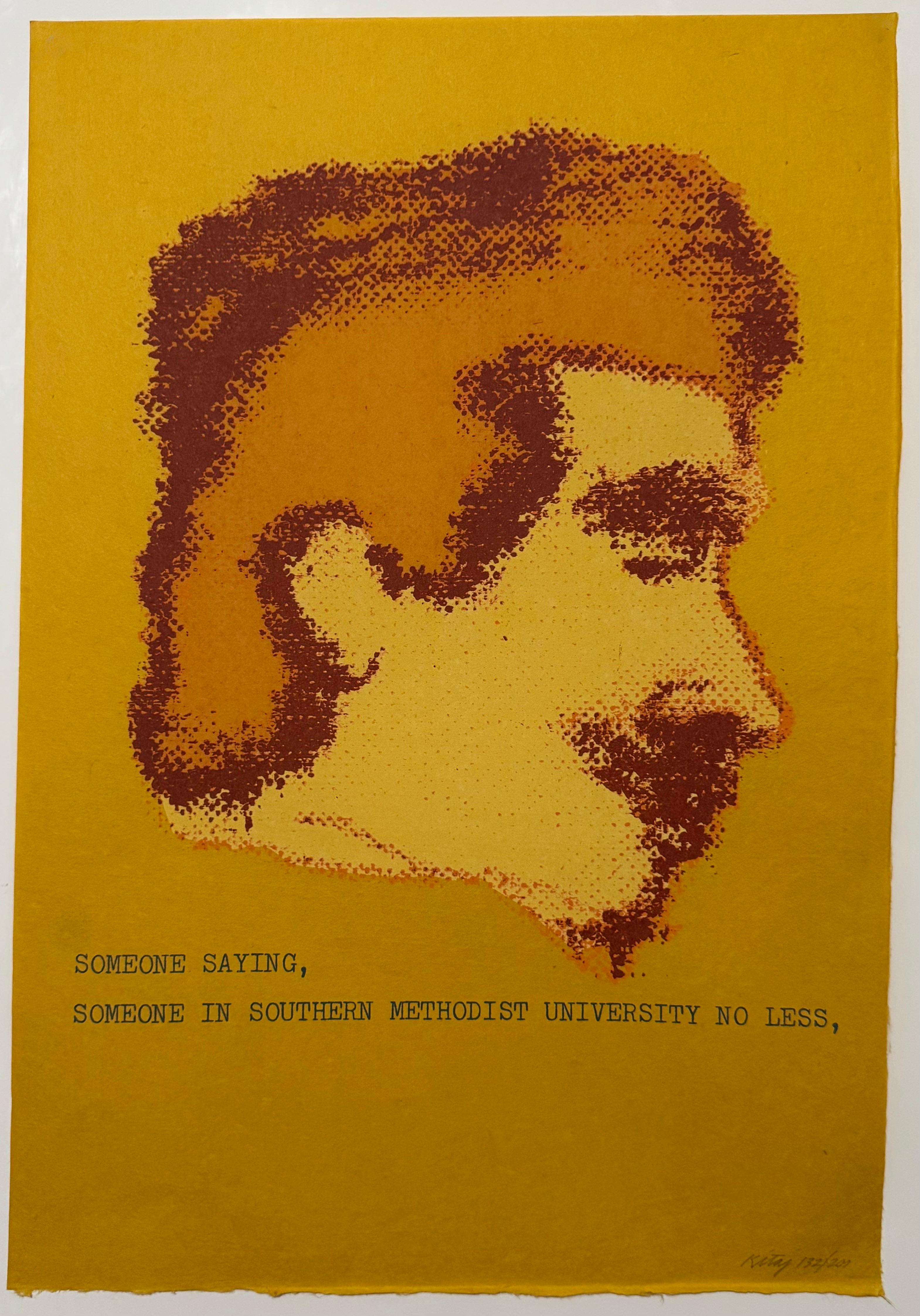 British Pop Art Artist RB Kitaj Screenprint Day Book Serigraph Silkscreen Signed - Orange Abstract Print by Ronald Brooks Kitaj