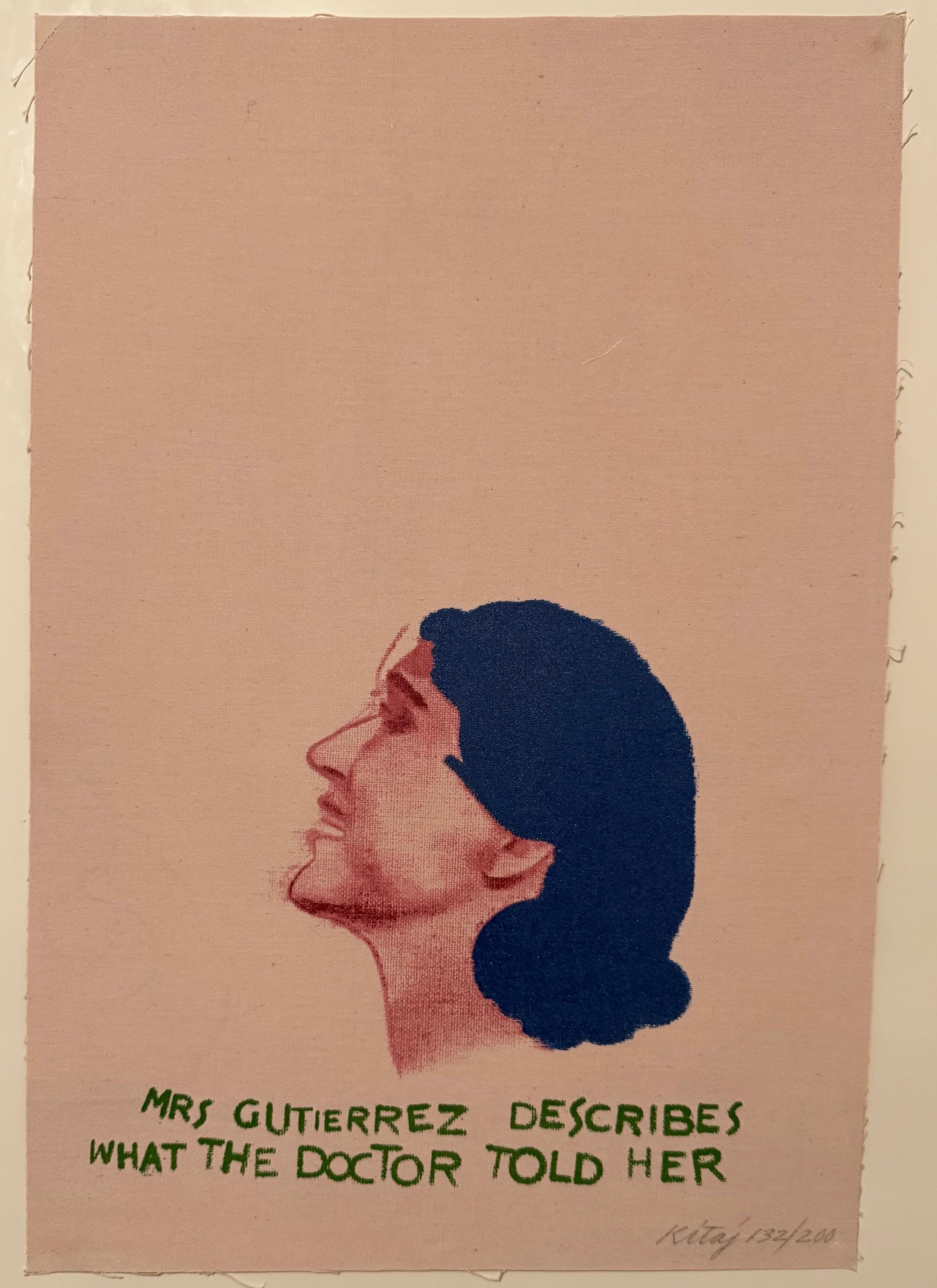 R.B. Kitaj (British American 1932-2007)
Hand signed and numbered
Screenprint
This is from the Robert Creeley daybook. They were done in a variety of mixed media including serigraph, lithograph (Printed by Mourlot in Paris France), photo etching, on