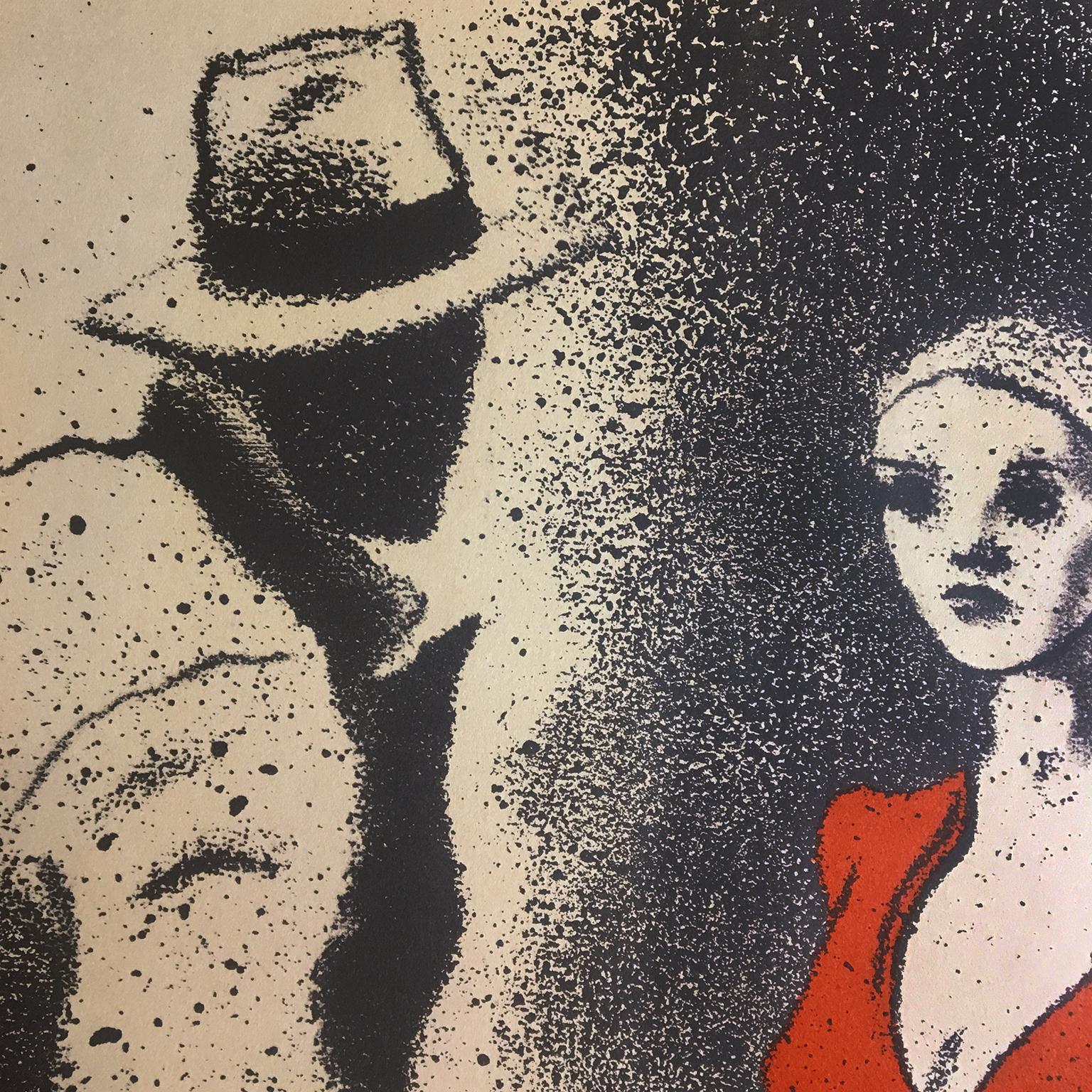 Vintage SIGNED Kitaj-Poster, „La Fabbrica“, Mailand (A Life 1975), Frau in rotem Kleid, Vintage im Angebot 1