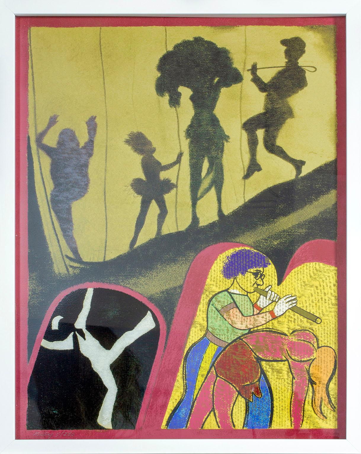 Ronald Brooks Kitaj Figurative Print - "Performing Arts Center" lithograph by R. B. Kitaj from "New York, New York" 