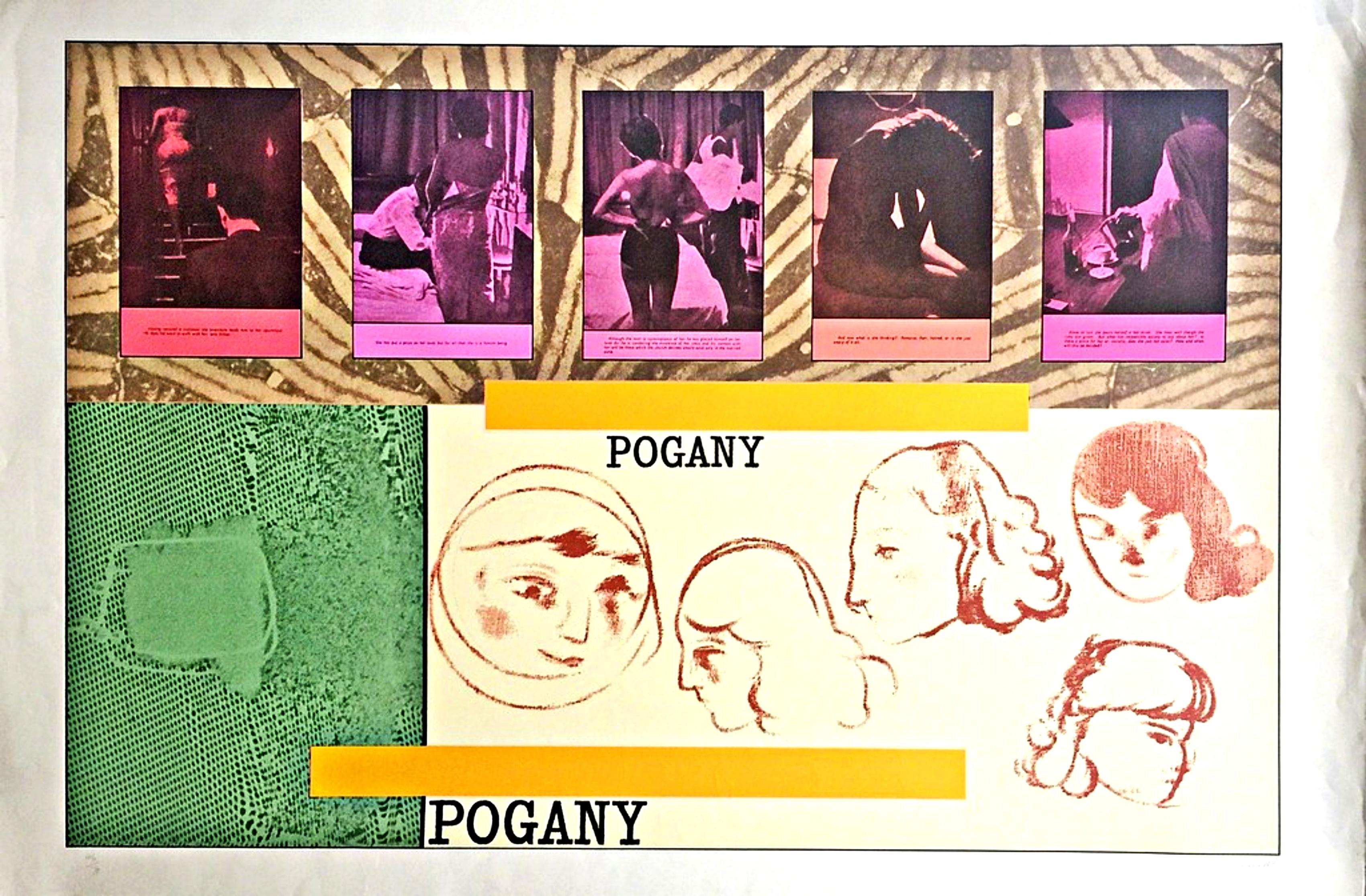 Ronald Brooks Kitaj Figurative Print - POGANY rare 17 color 1960s British Pop silkscreen signed numbered edition of 70