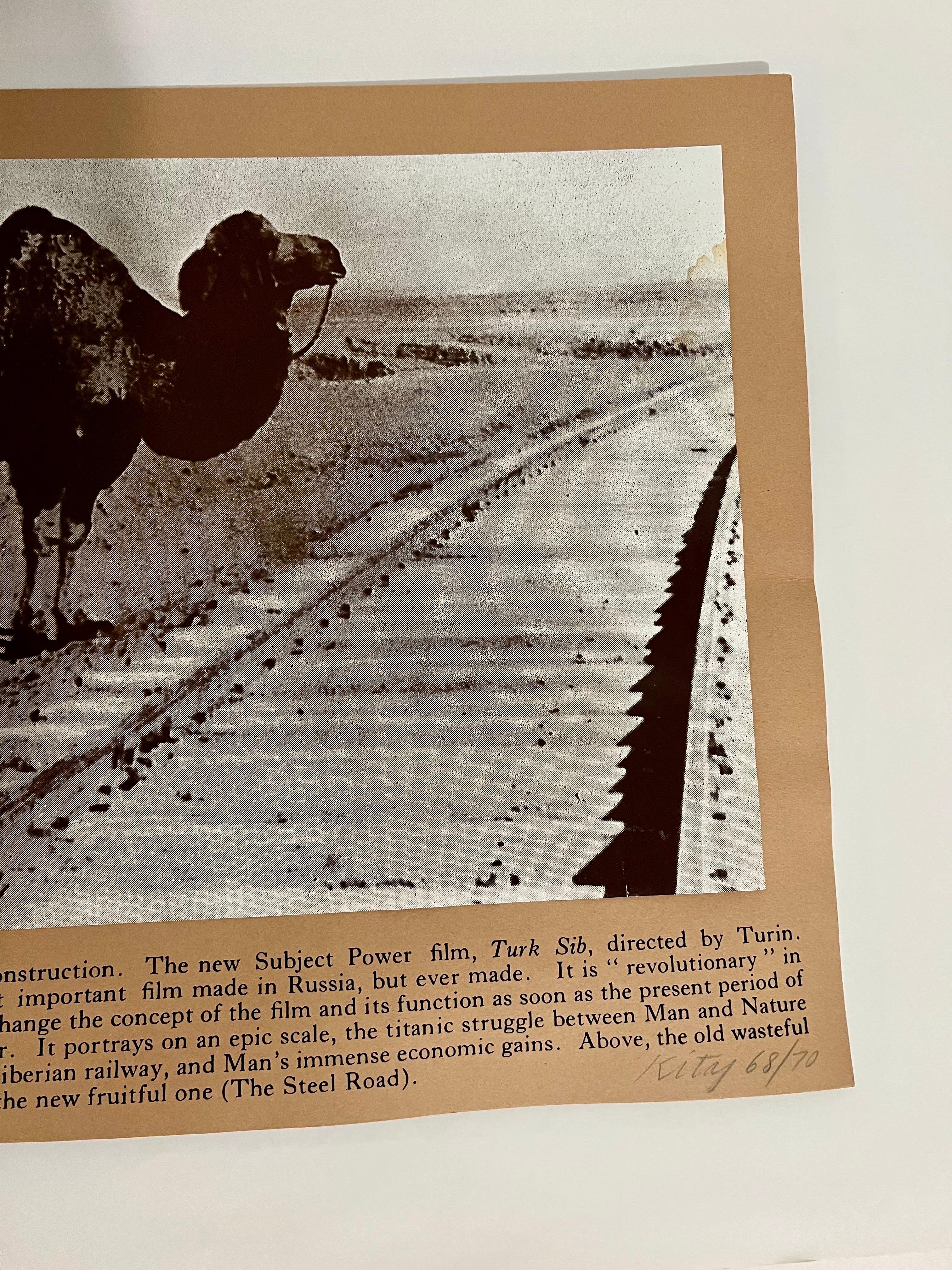 R.B. Kitaj Screenprint Collage Hand Signed British Pop Art Film Still Camel  For Sale 2