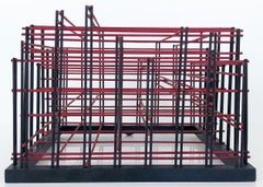 Ronald Brown Modernist 3-Dimensional Wall Sculpture, "Step Ladder Tour I"
