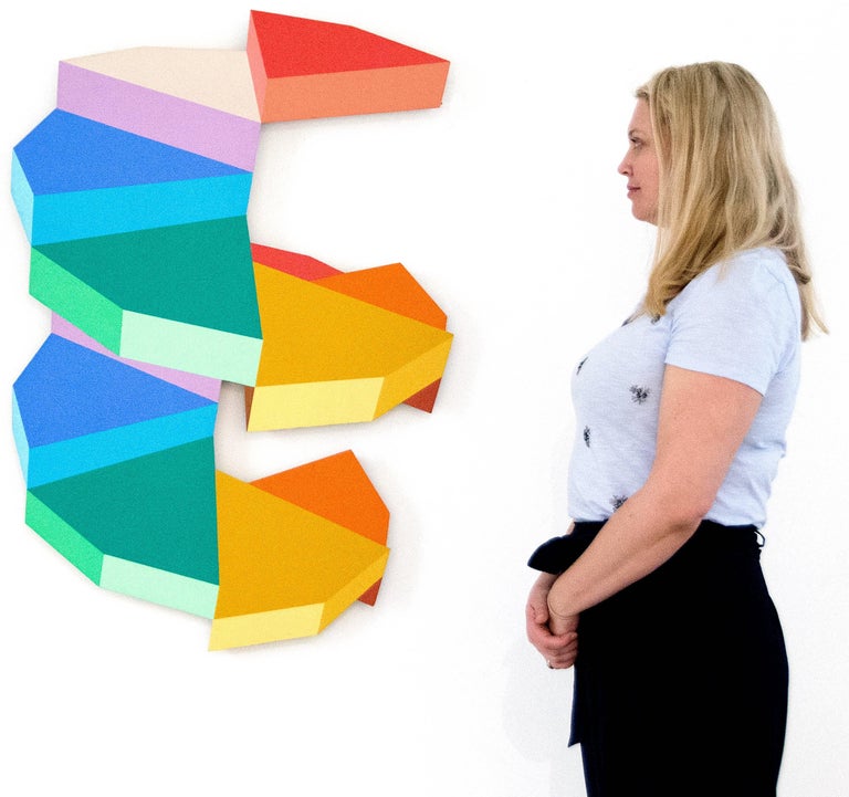 Ronald Davis Twelve Step Roto (Ray Trace Shape Series) For Sale at