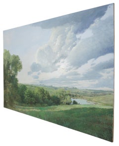 Ronald E. Renmark Commissioned Landscape Oil Painting Summer in Virginia