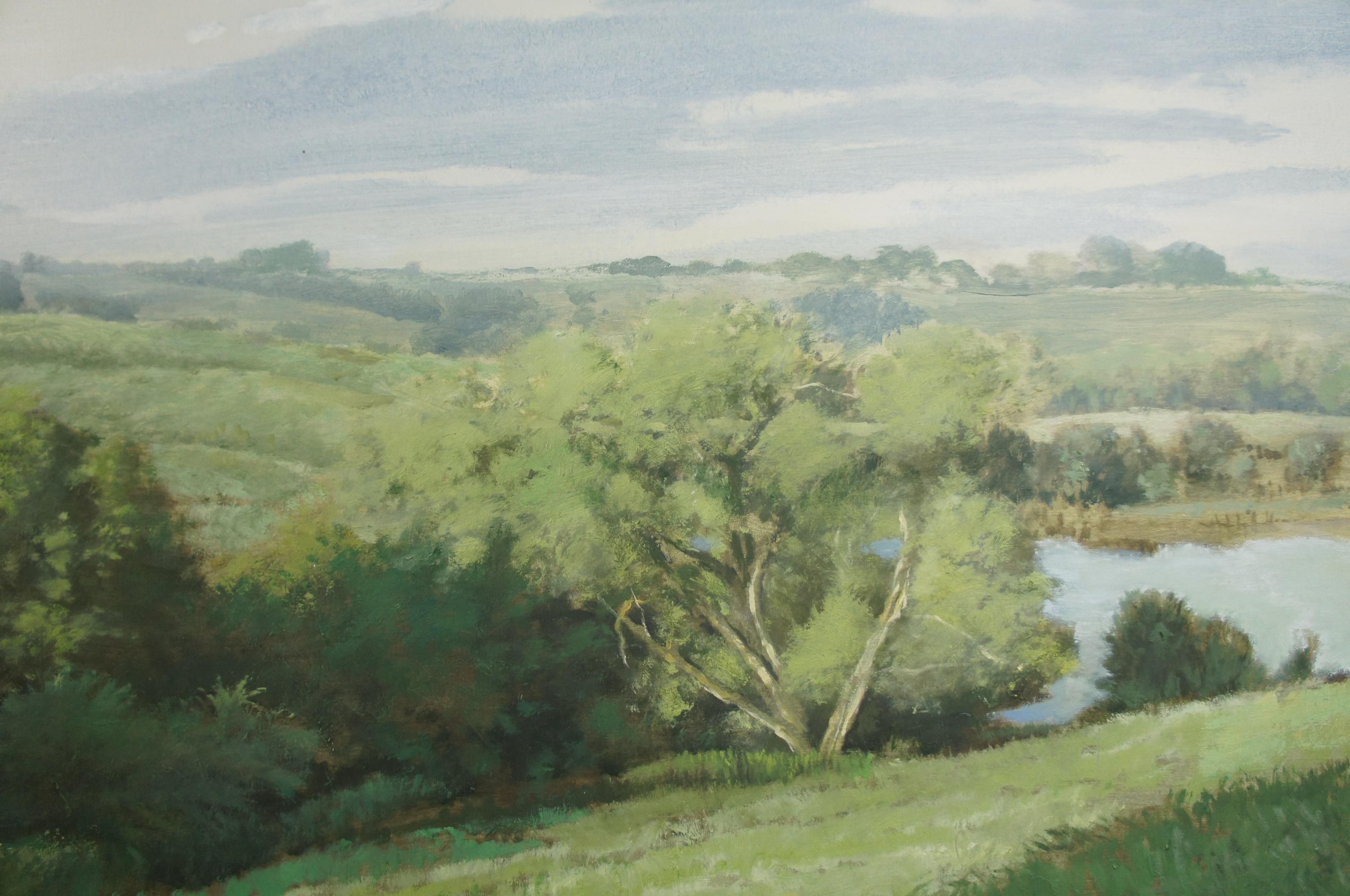 Ronald E. Renmark Commissioned Landscape Oil Painting Summer in Virginia 2