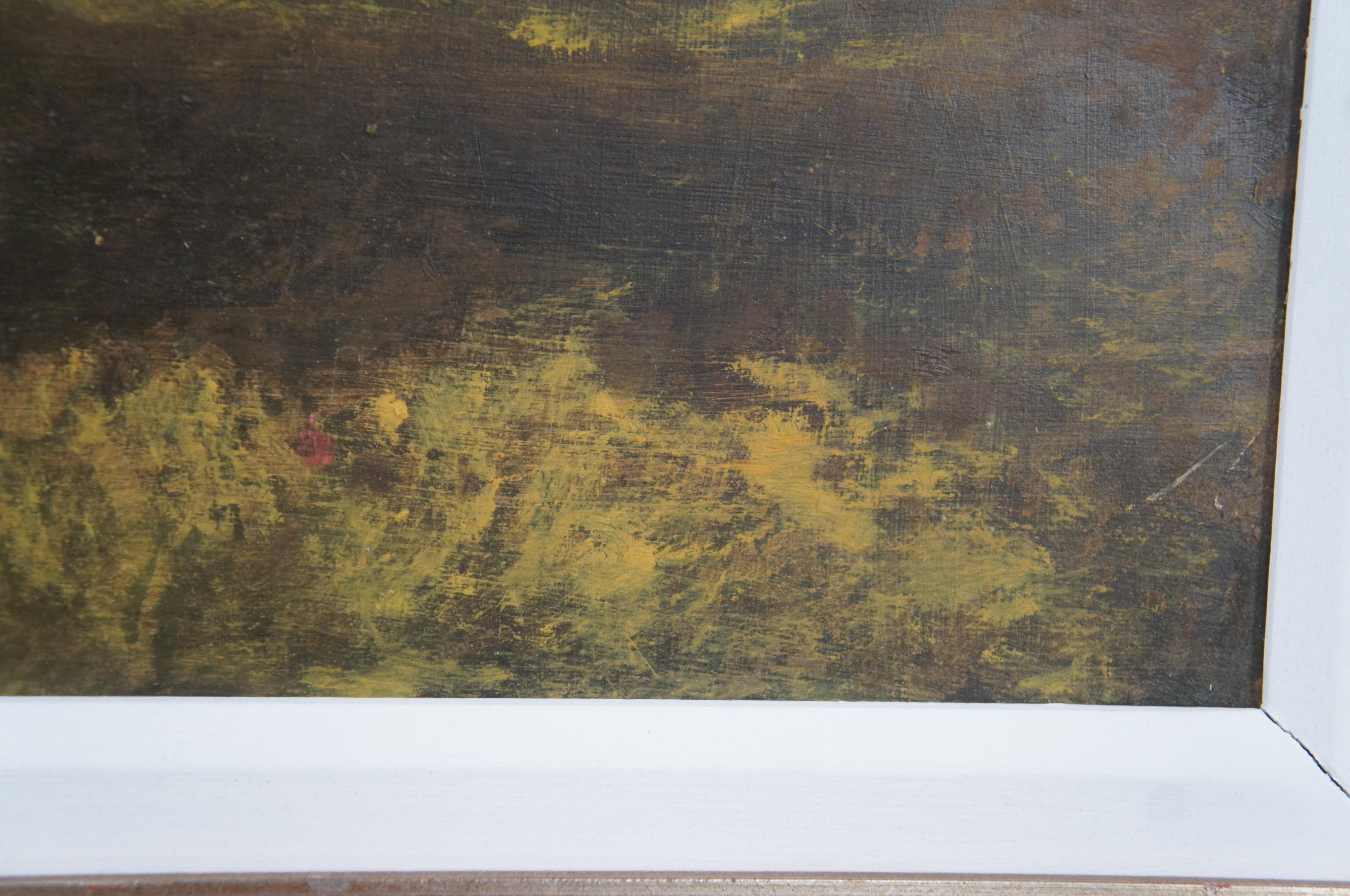 Ronald E. Renmark - Peinture à l'huile sur toile - Paysage de forêt avec arbres - 46