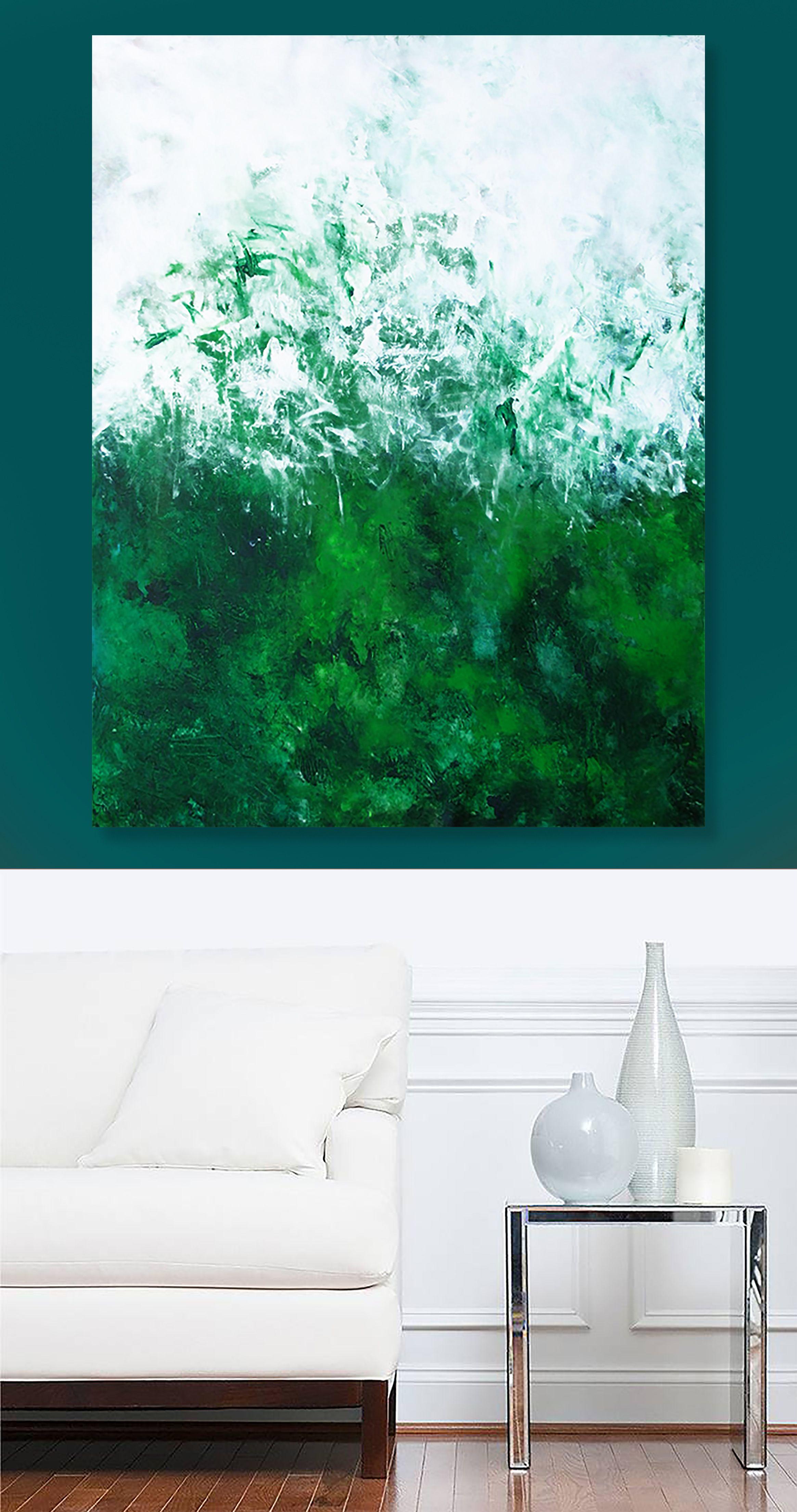 classic emerald, Painting, Acrylic on Canvas For Sale 3