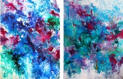 Floral Garden I, II, Painting, Acrylic on Canvas