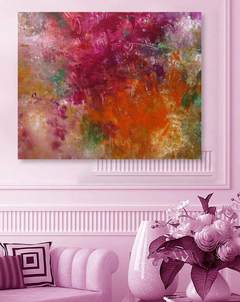 Ronald Halfant Living Room, Painting, Acrylic on Canvas For Sale at