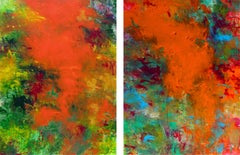 orange n' colour, Painting, Acrylic on Canvas