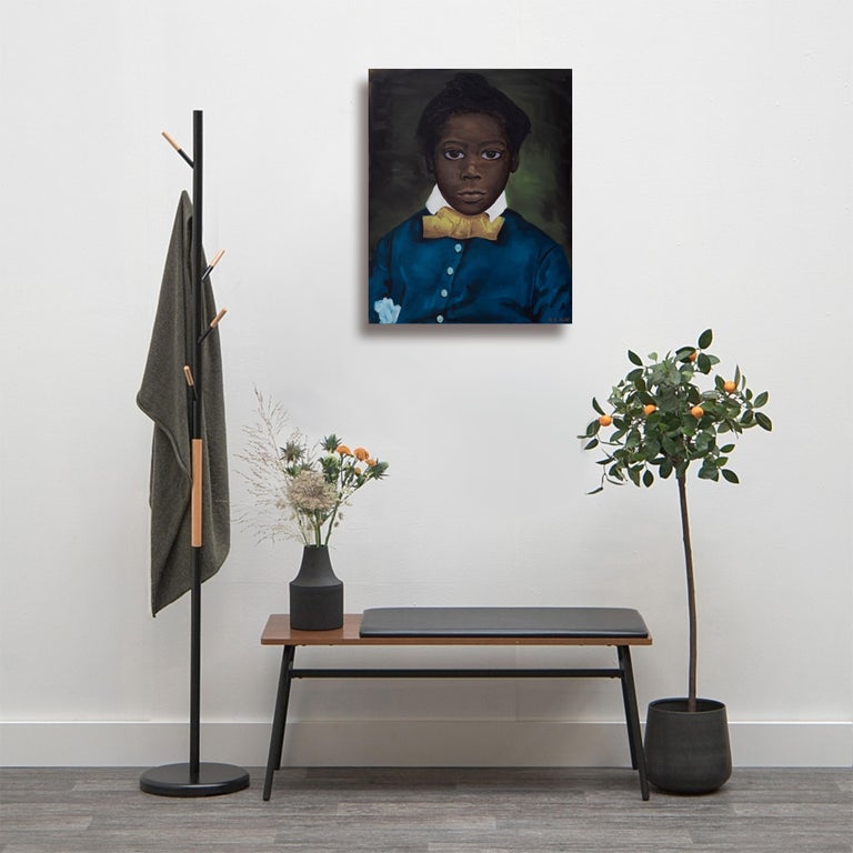 Portrait of A Boy - Painting by Ronald Hall