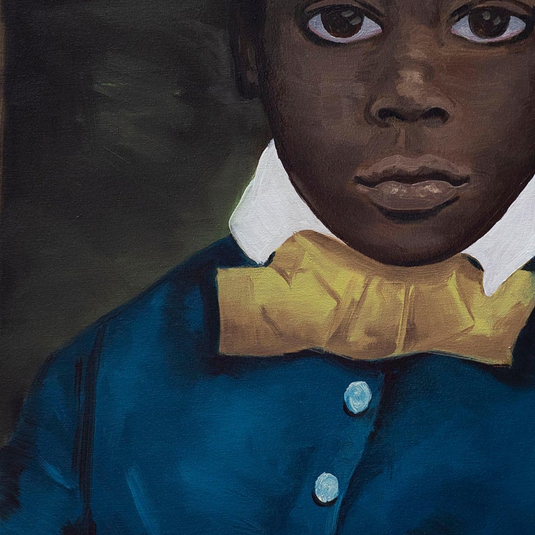 Portrait of A Boy - Contemporary Painting by Ronald Hall