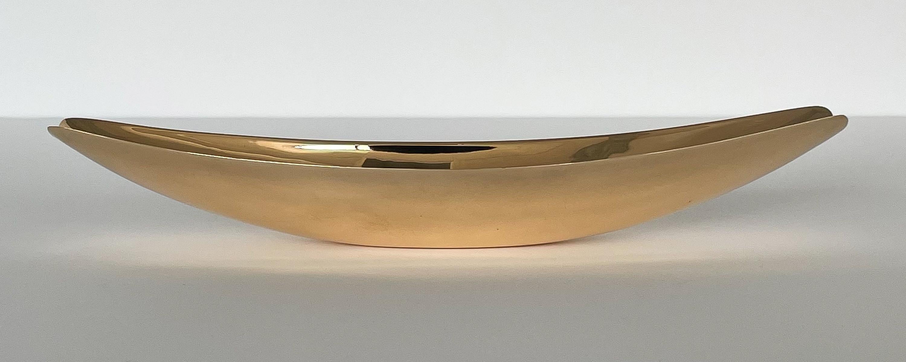 Polished Ronald Hayes Pearson and John Prip Bronze Dish for Metal Arts Co.