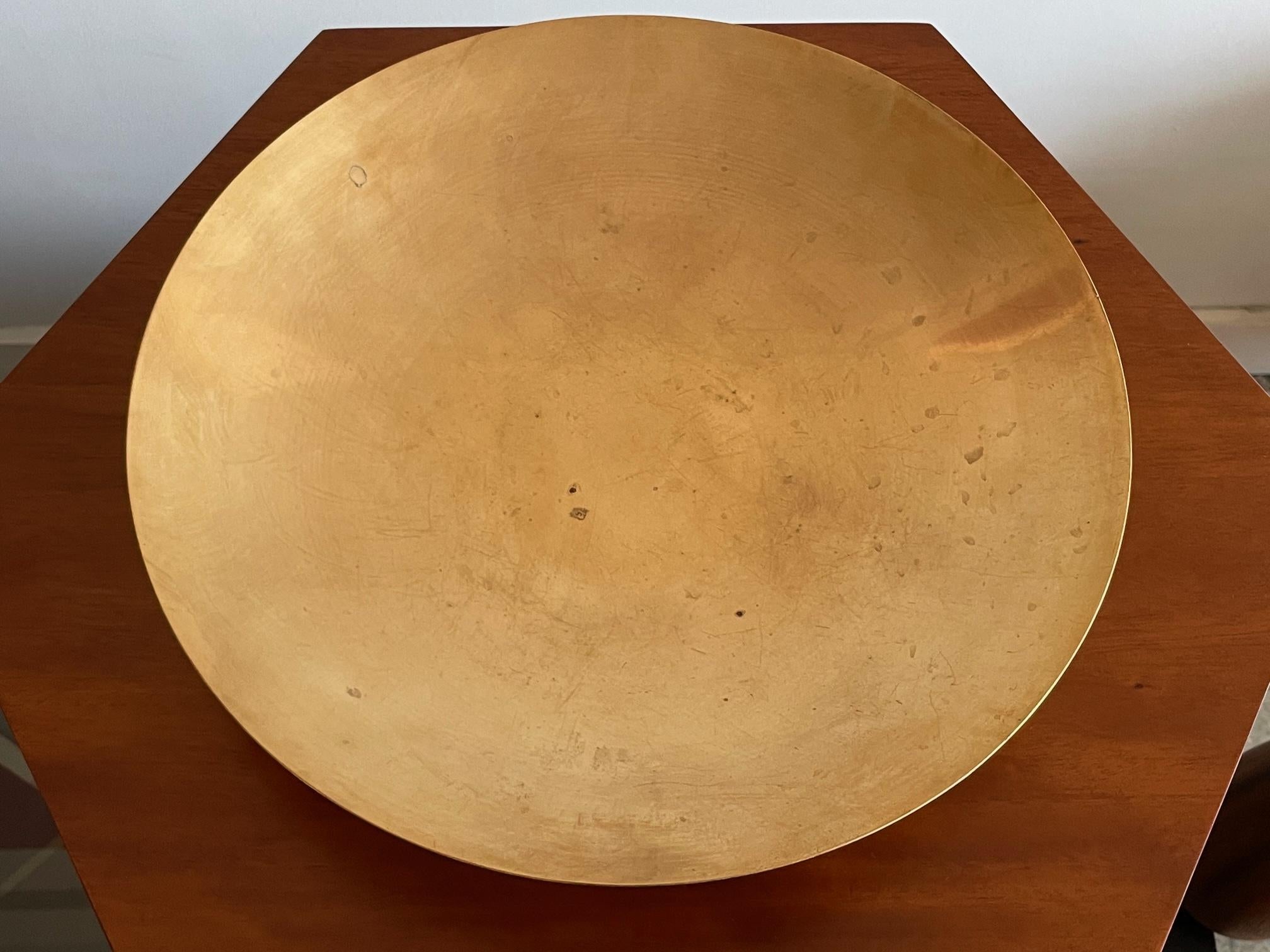 Ronald Hayes Pearson Large Brass Bowl In Good Condition In St.Petersburg, FL