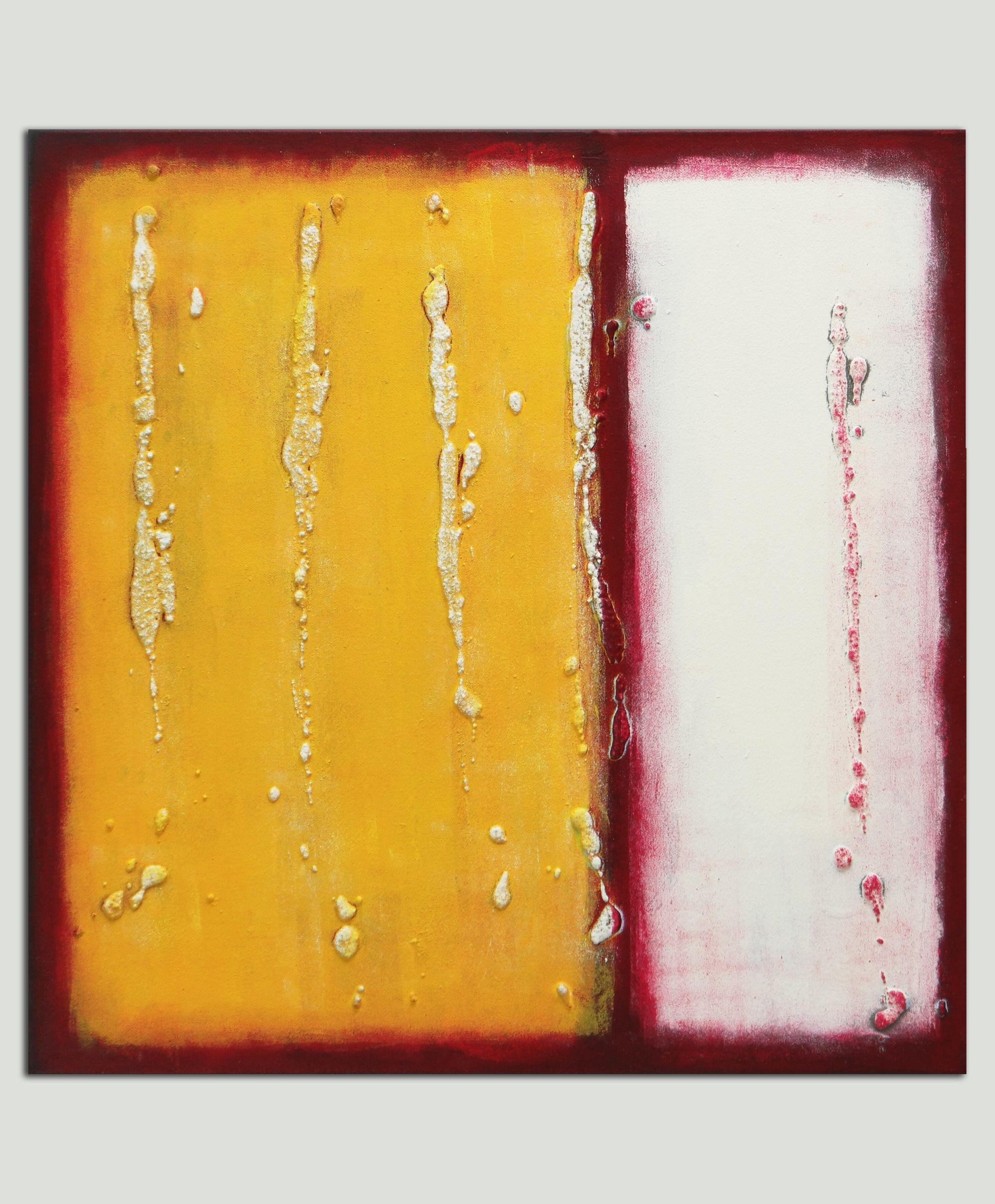 3 Reds - Triptych, Painting, Acrylic on Canvas For Sale 1