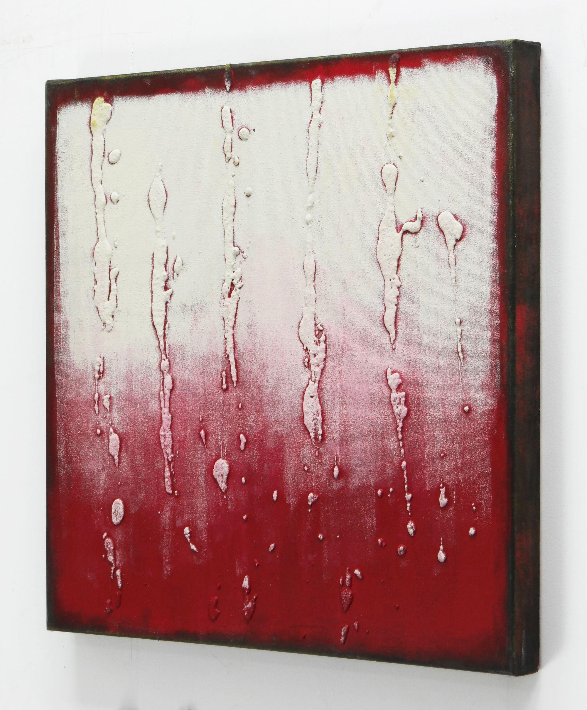 3 Reds - Trittico, Pittura, Acrilico su tela - Abstract Painting Marrone di Ronald Hunter