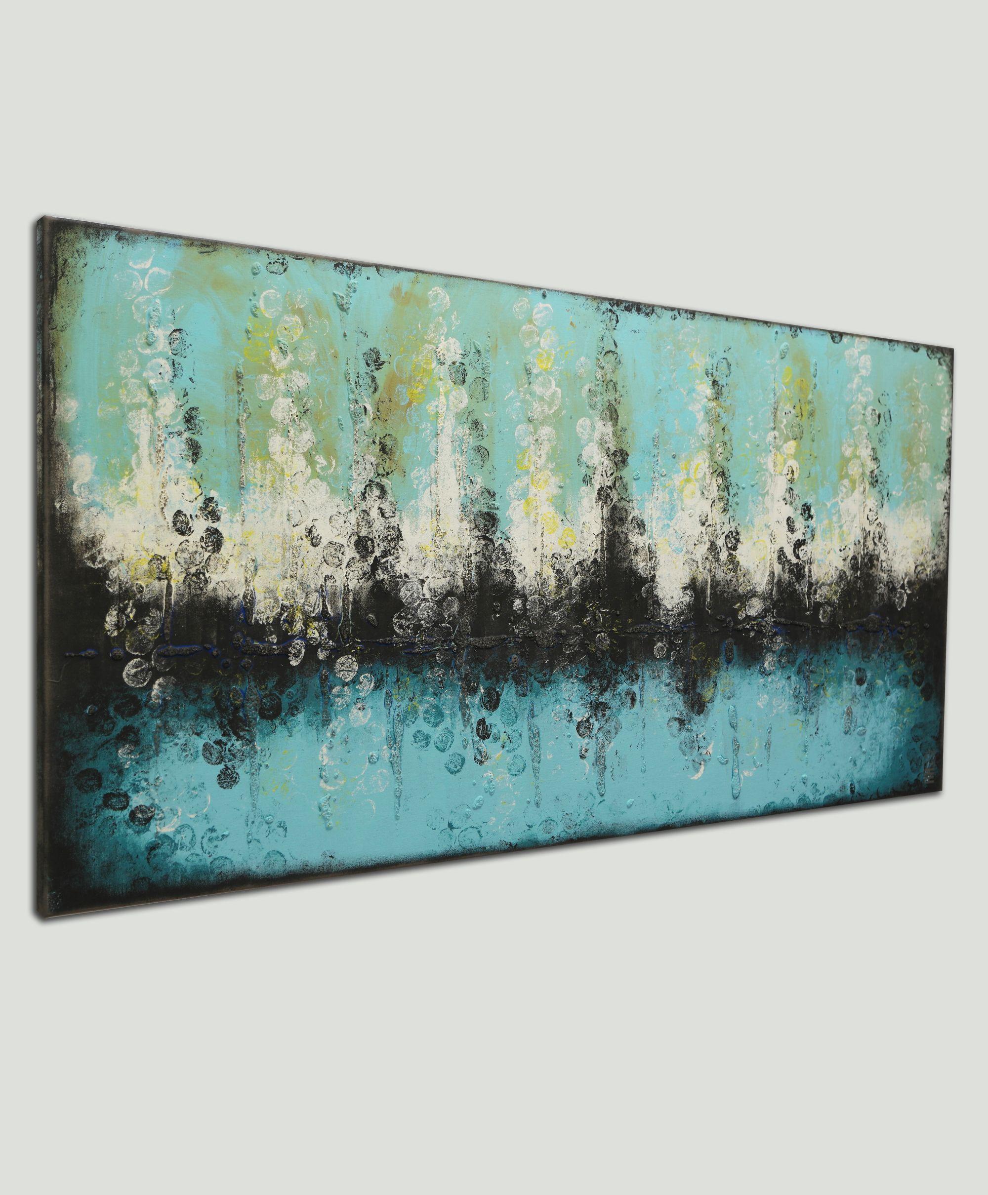 Paisaje Burbujas Hirviendo, Pintura, Acrílico sobre lienzo - Painting Abstracto de Ronald Hunter