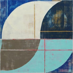 Circle in Circle - Blue, Painting, Acrylic on Canvas