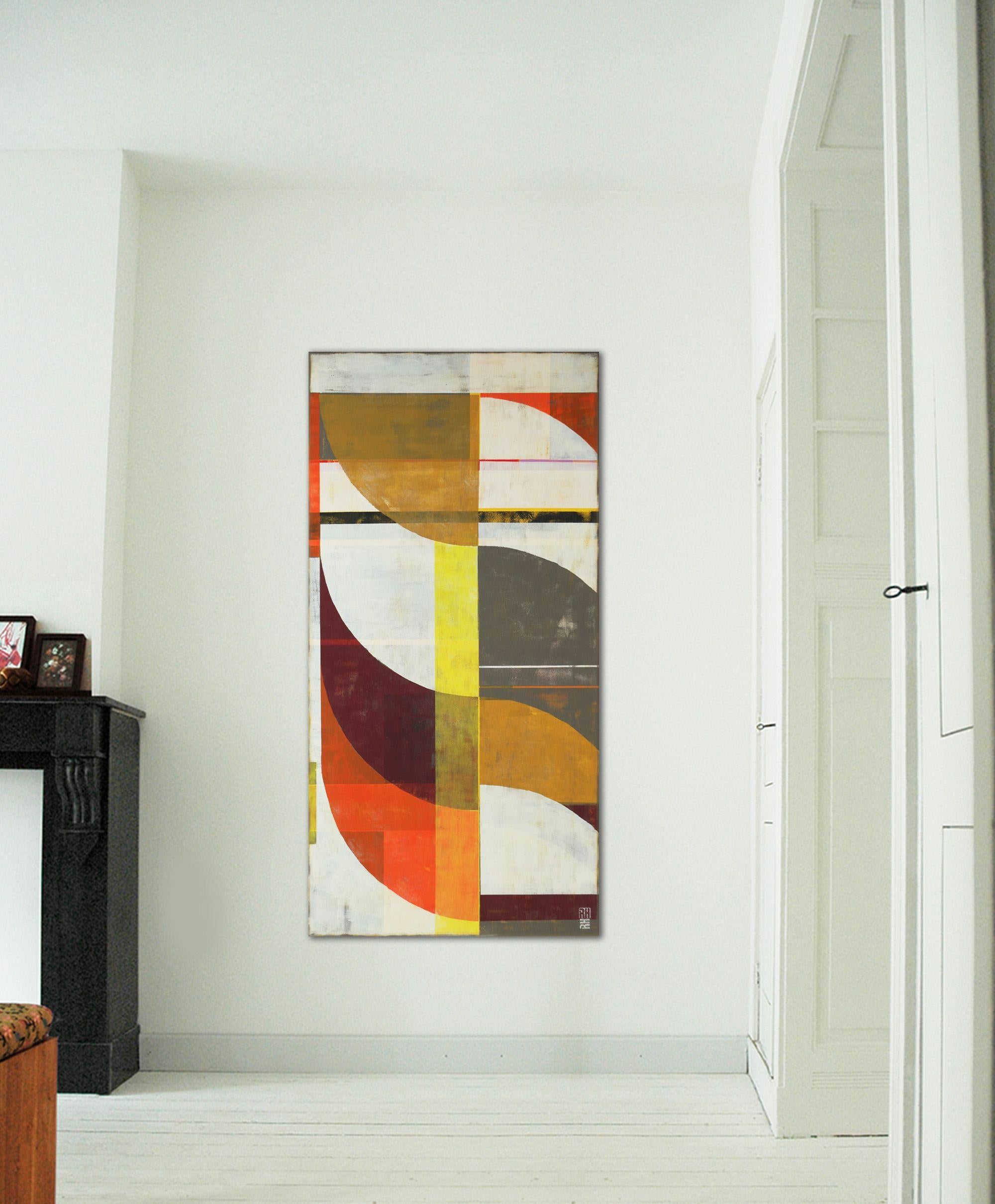 Círculo en círculo - Cálido, Pintura, Acrílico sobre lienzo - Painting de Ronald Hunter