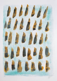Dot Dot Blue Sky, Pittura, Acrilico su carta