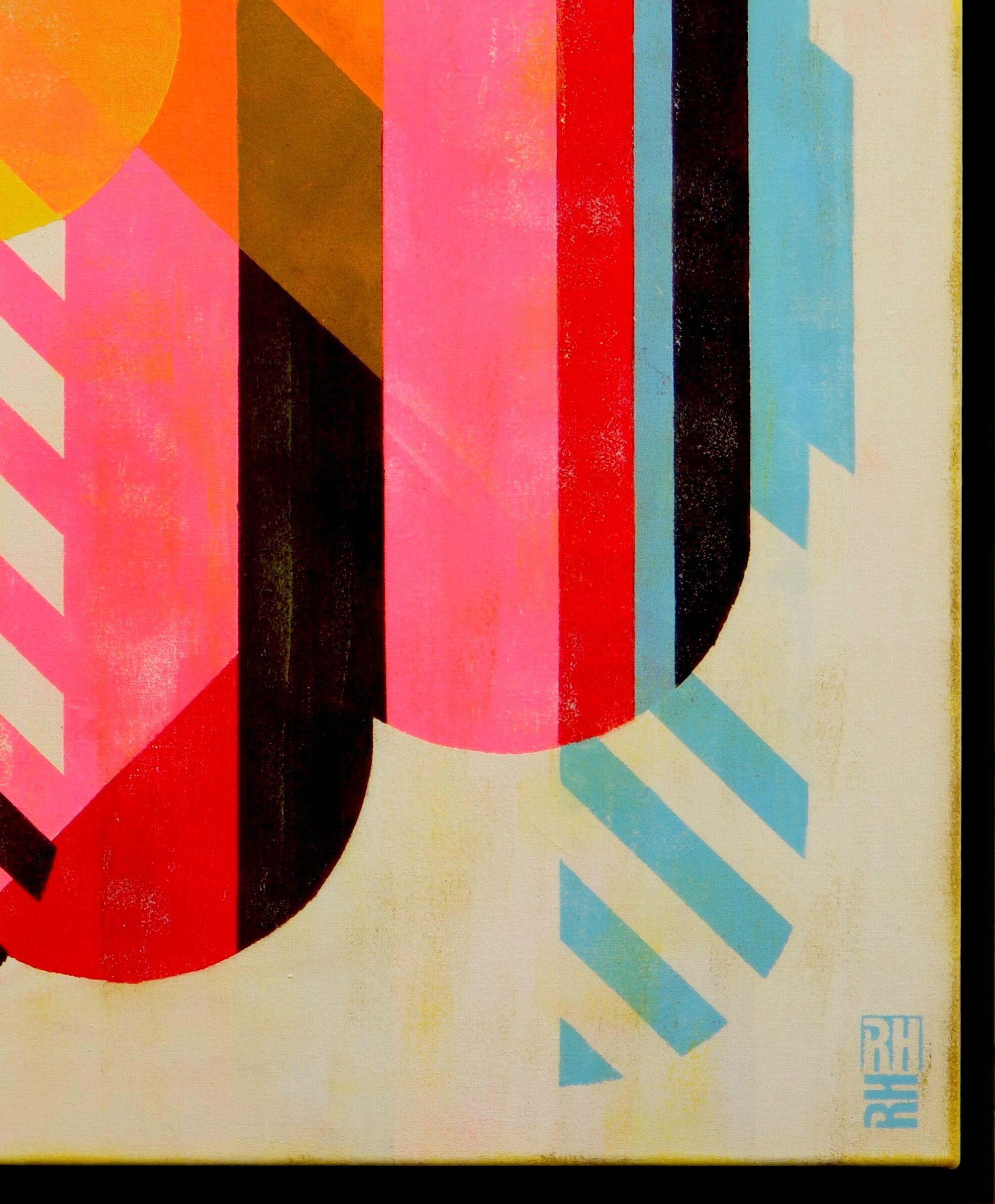 ICON #8, Pittura, Acrilico su tela - Abstract Painting Beige di Ronald Hunter