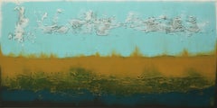 Paesaggio Cammello e Turchese, Pittura, Acrilico su tela