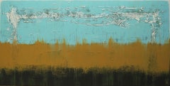 Landscape in Turquoise XL, Painting, Acrylic on Canvas