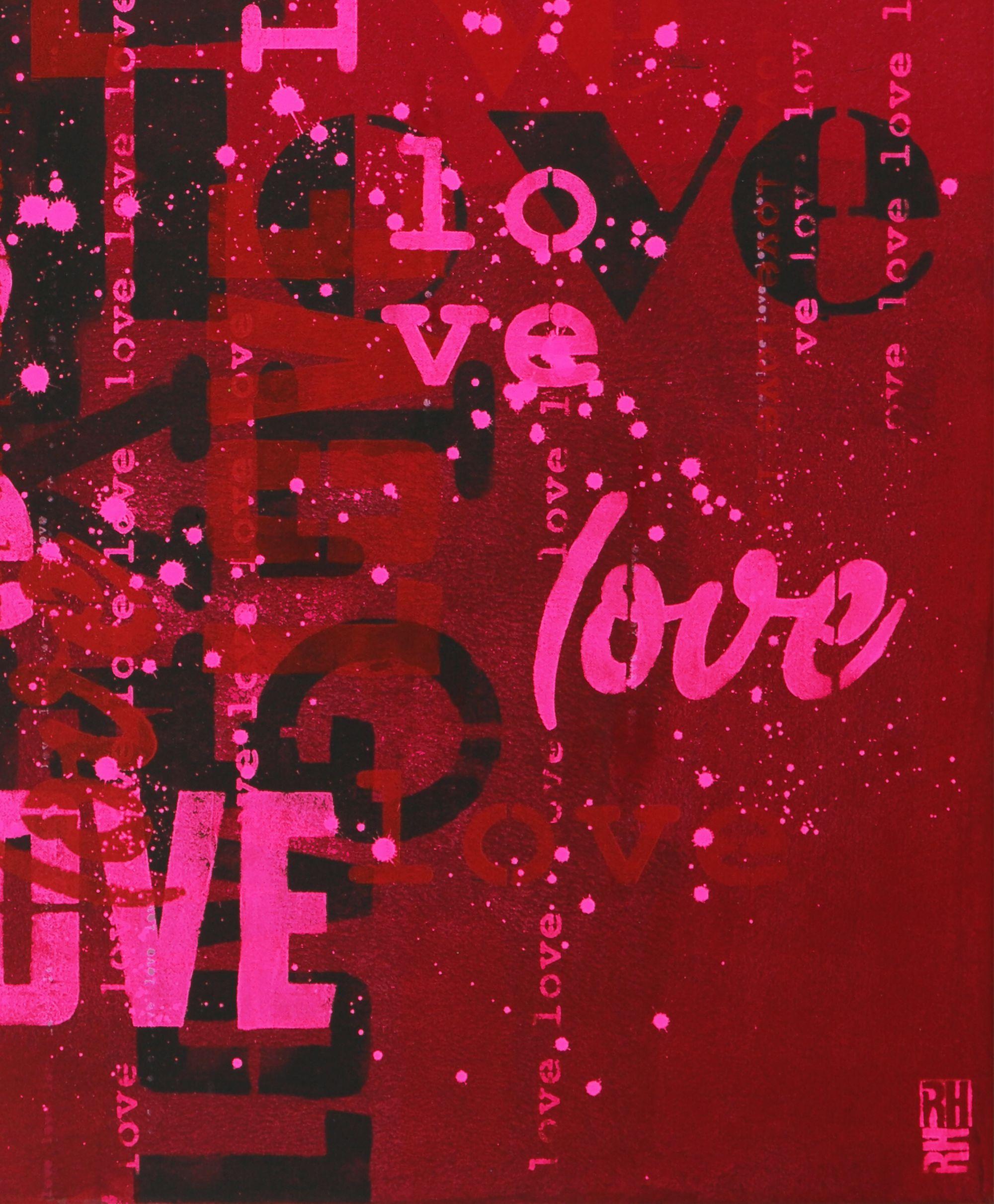 LOVE in Red, Painting, Acrylic on Canvas For Sale 3