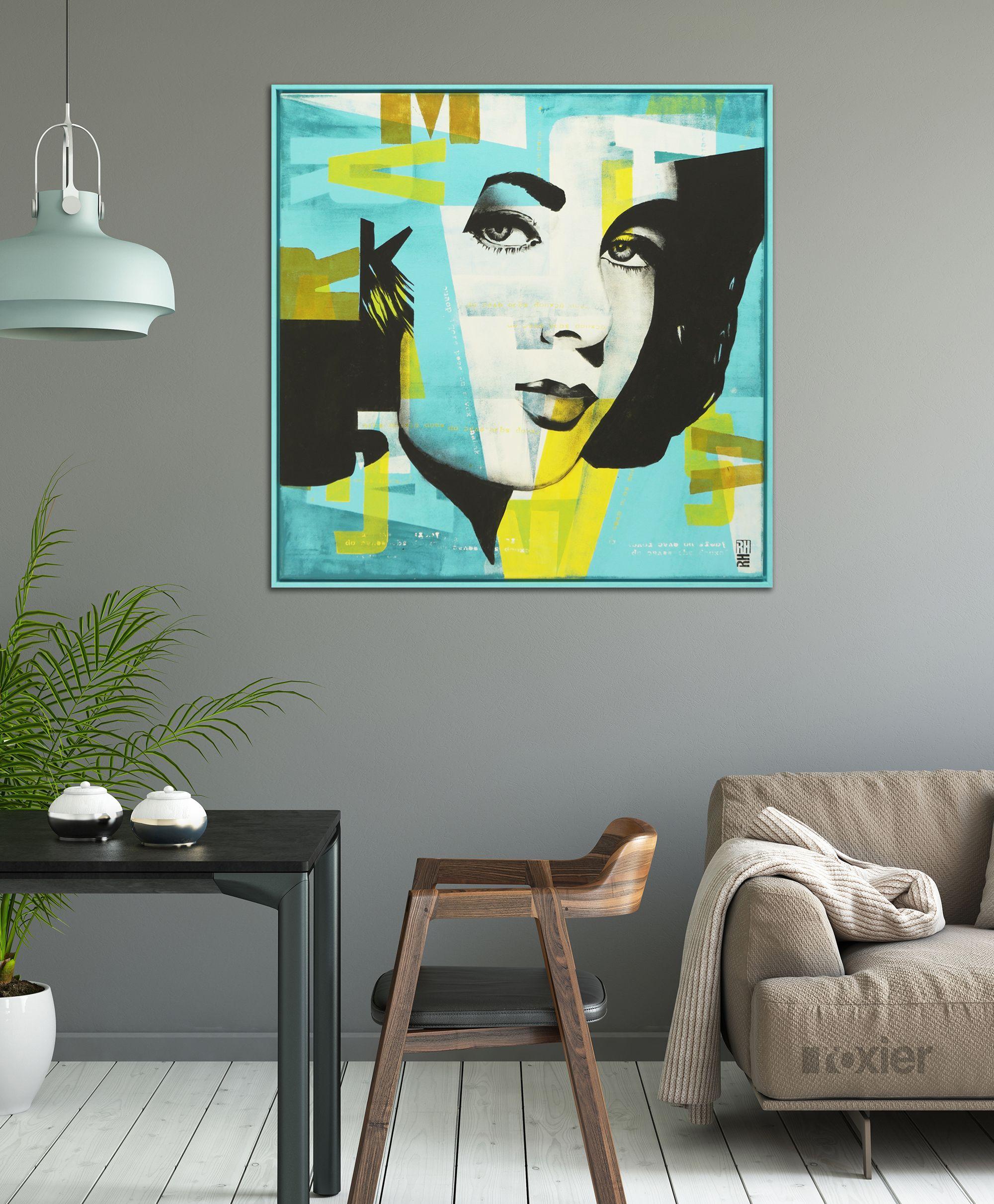 Miss Liz - Incl Marco, Pintura, Acrílico sobre lienzo - Painting Arte pop de Ronald Hunter