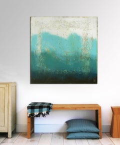 Oceanic Square, Painting, Acrylic on Canvas