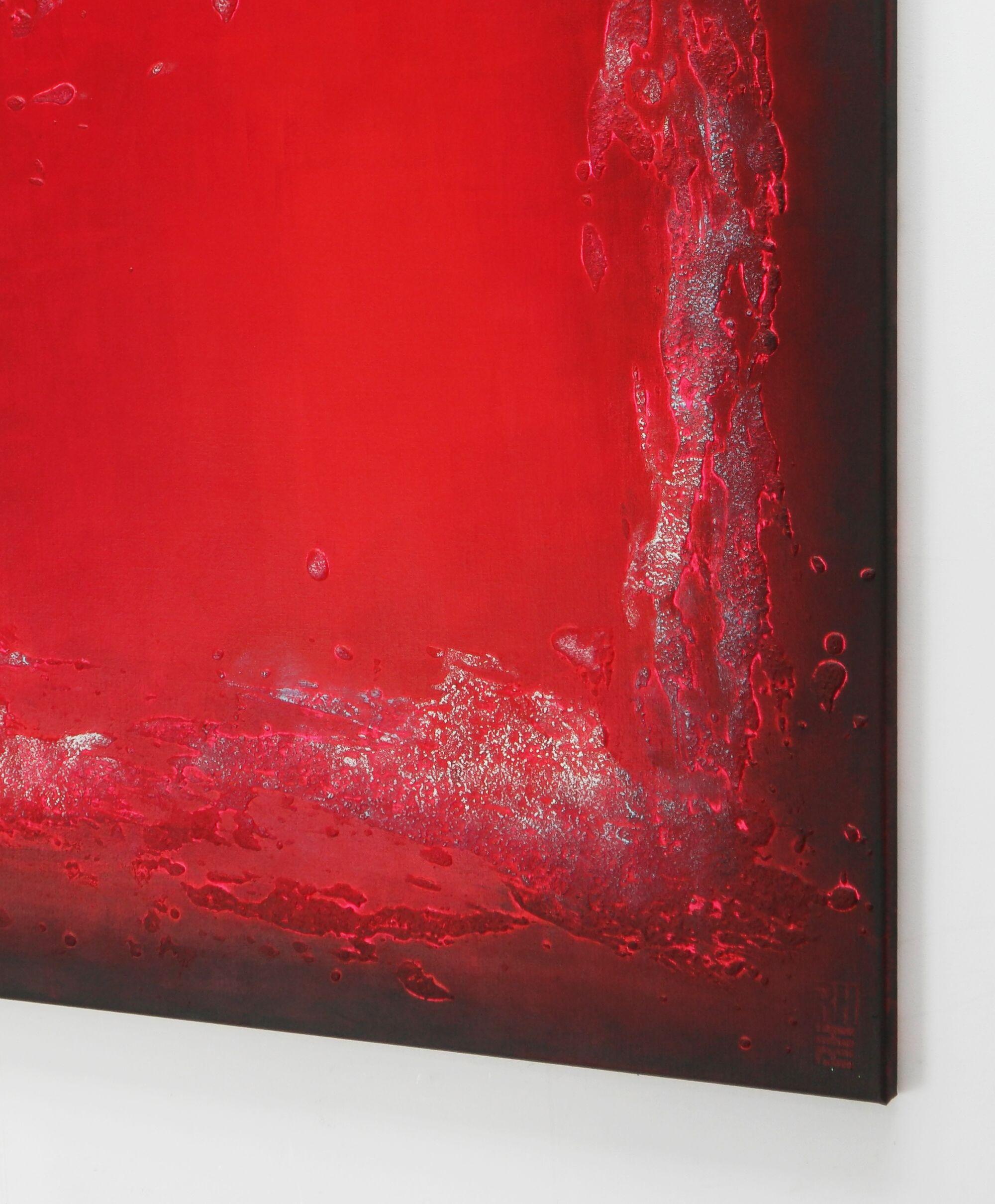 - For UK residence ; I will cover the import tax -  ---------------------------------------------------------------------------------------------------    Acrylic Abstract Painting, Original artwork created by Ronald Hunter.    A square red