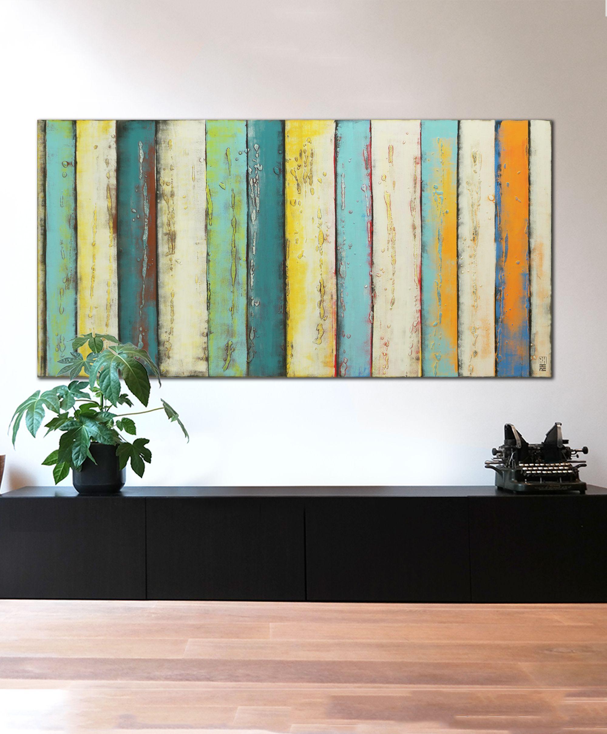 Gelbe Tafeln XL, Gemälde, Acryl auf Leinwand – Painting von Ronald Hunter