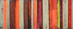 Panels Neon Orange, Painting, Acrylic on Canvas