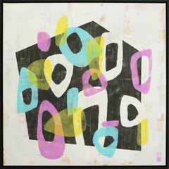 Round & Round in Technicolor II, Painting, Acrylic on Canvas