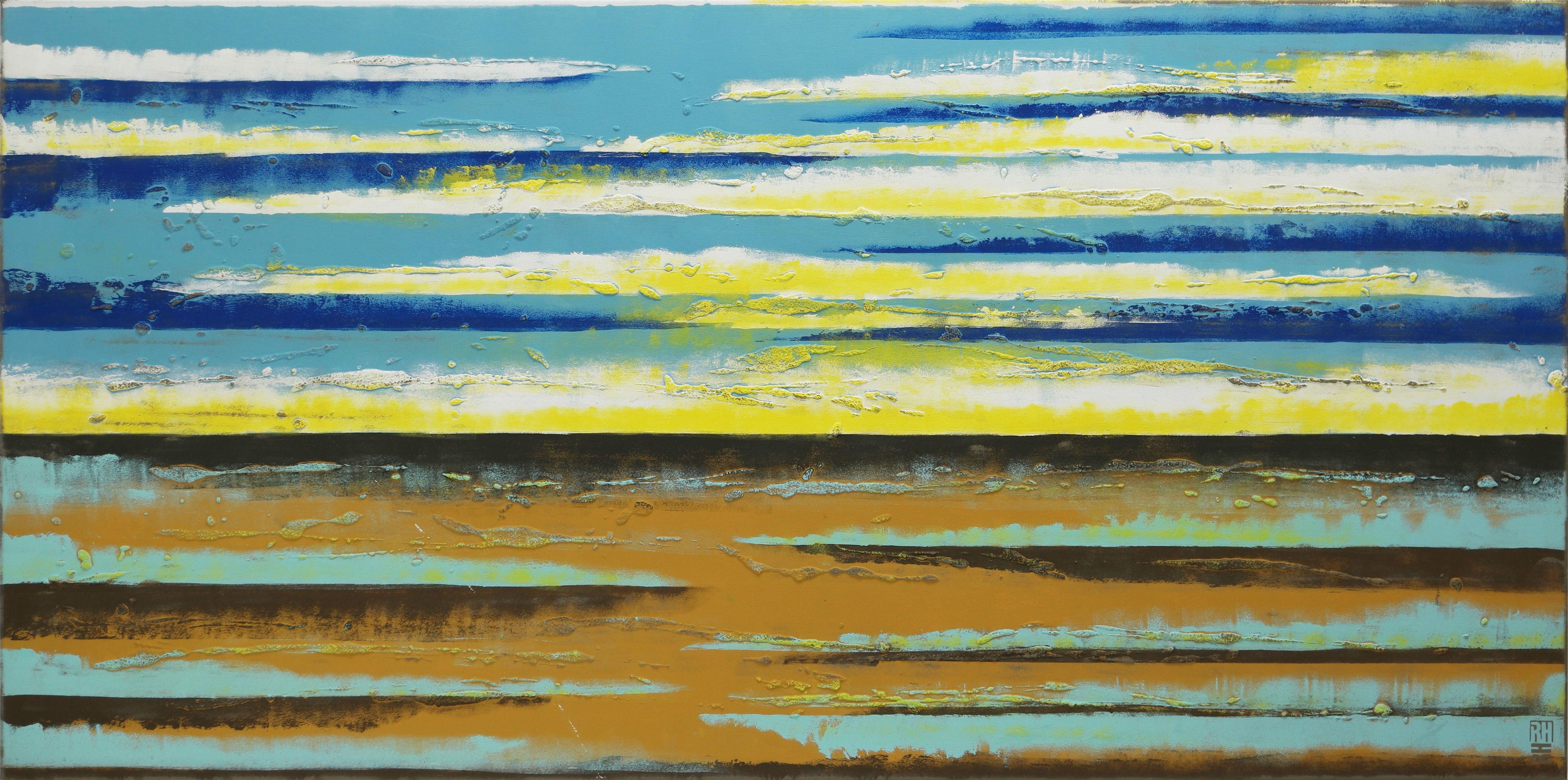 Ronald Hunter Abstract Painting - Sea View Landscape XL, Painting, Acrylic on Canvas