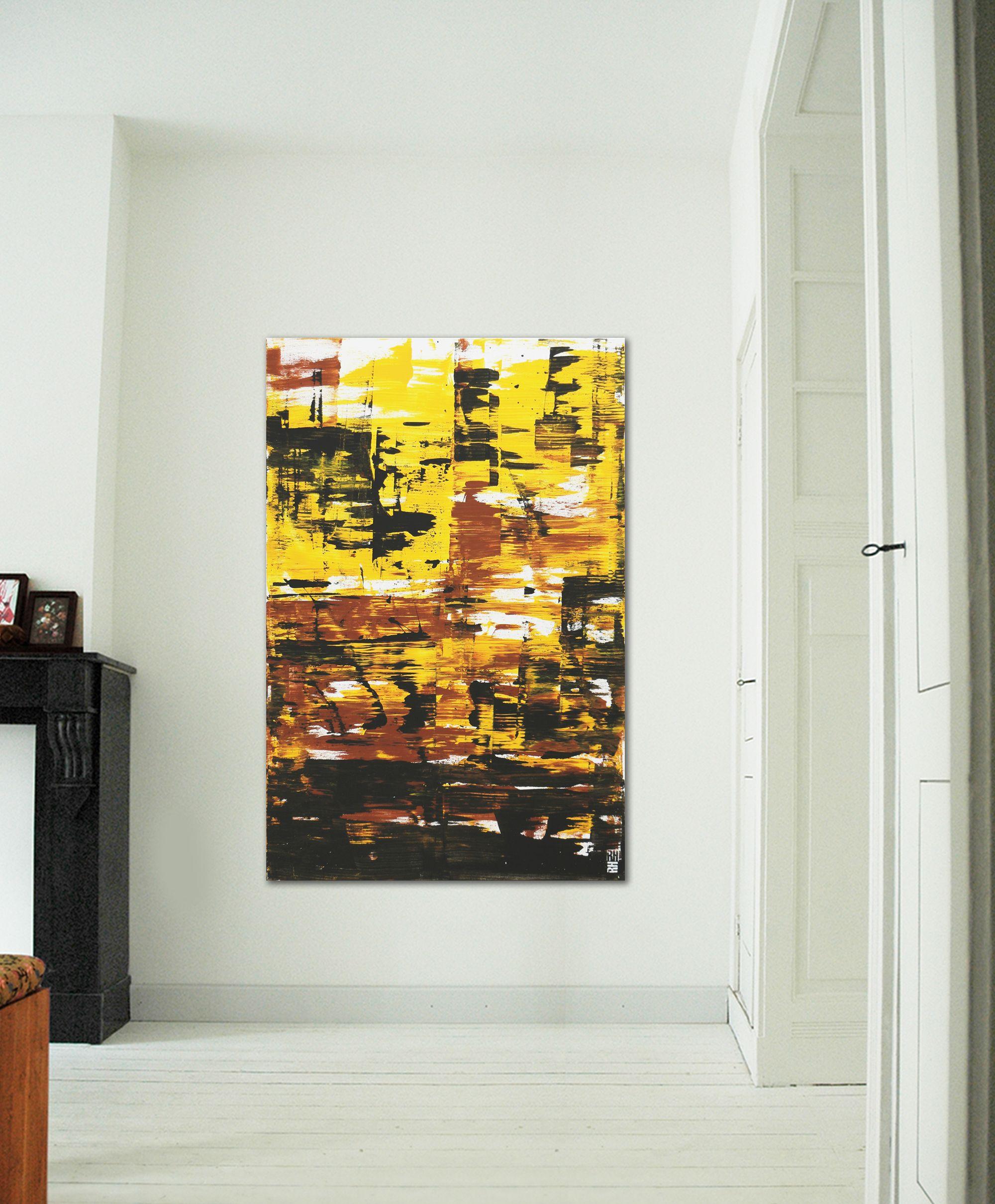 Static Black, Painting, Acrylic on Canvas For Sale 1