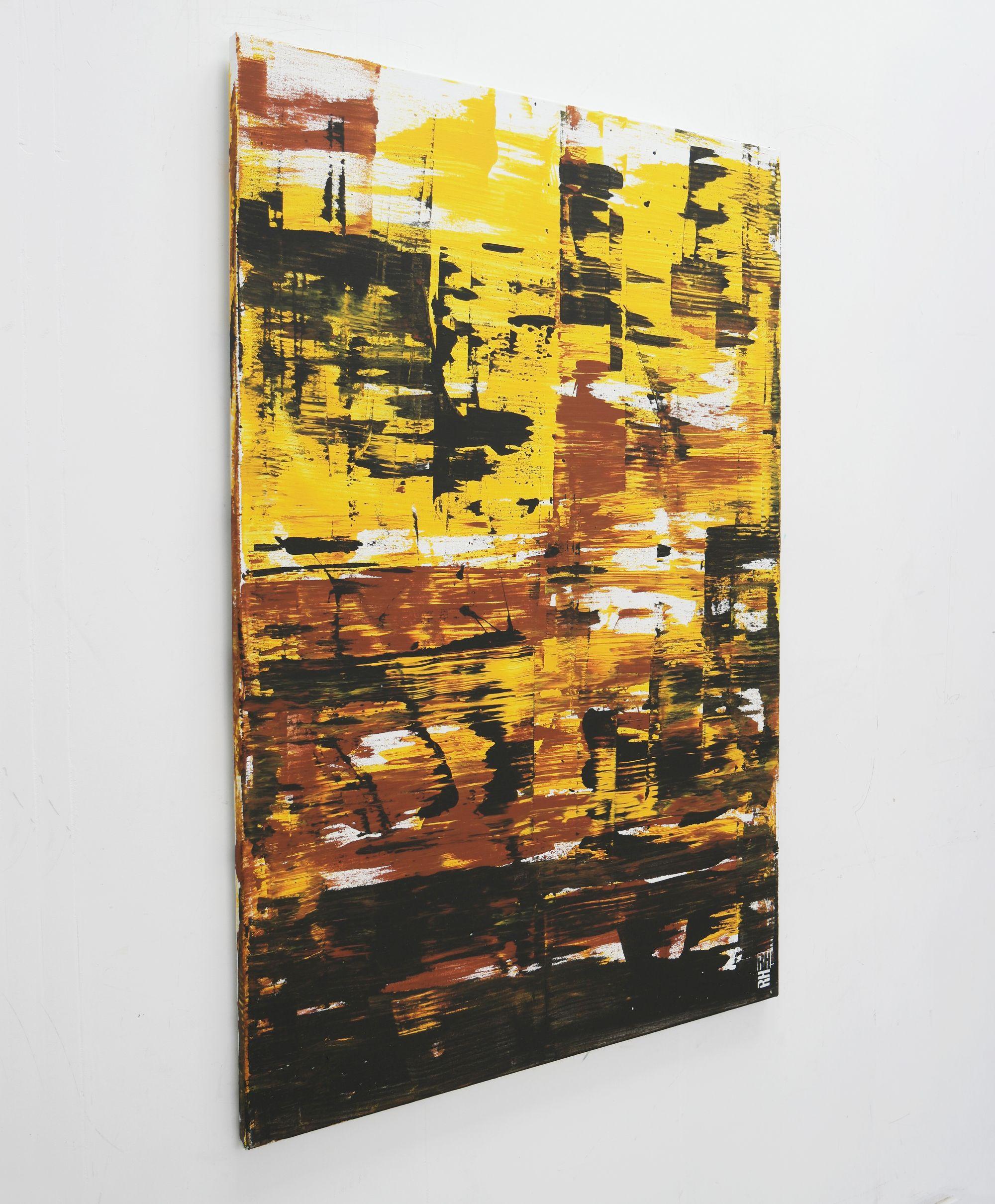 Static Black, Painting, Acrylic on Canvas For Sale 2