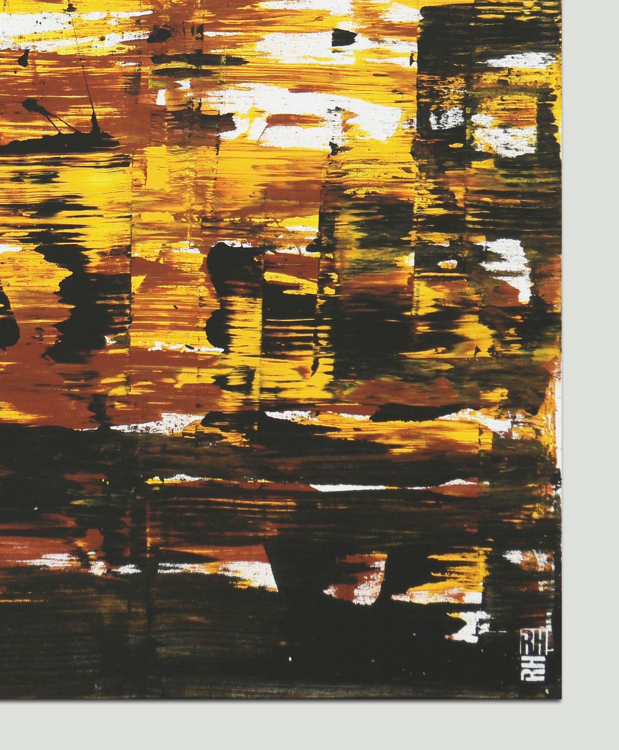 Static Black, Painting, Acrylic on Canvas For Sale 3