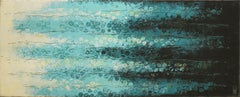 Stream Boiling Bubbles Blue, Painting, Acrylic on Canvas