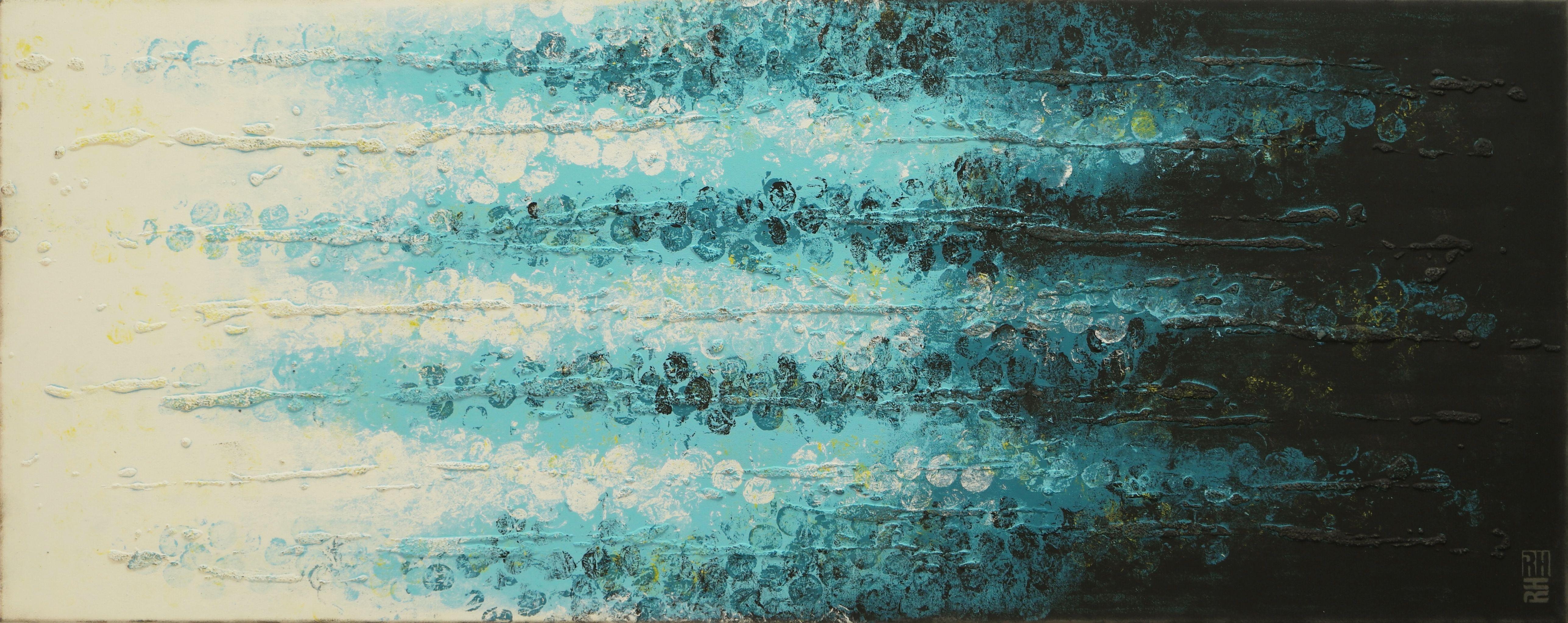 Ronald Hunter Abstract Painting - Stream Boiling Bubbles, Painting, Acrylic on Canvas