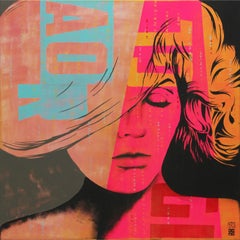 La rubia, Pintura, Acrílico sobre lienzo