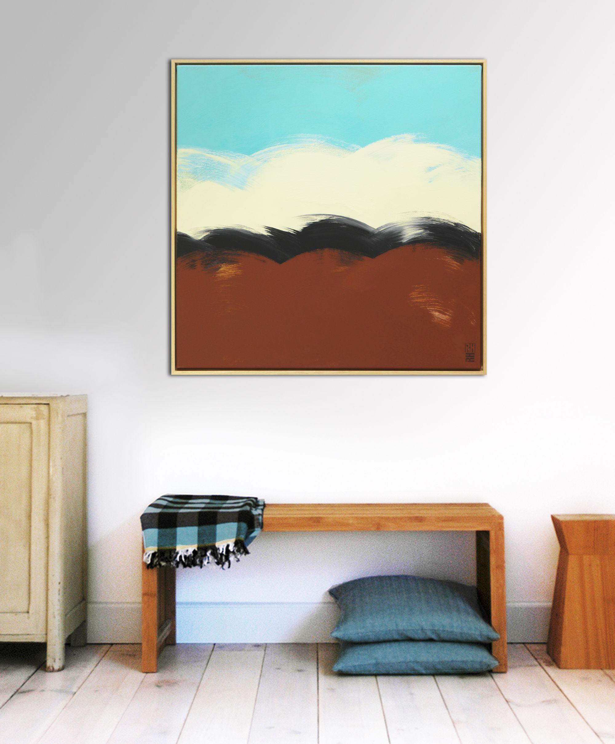 L'onda marrone, Pittura, Acrilico su tela - Painting di Ronald Hunter