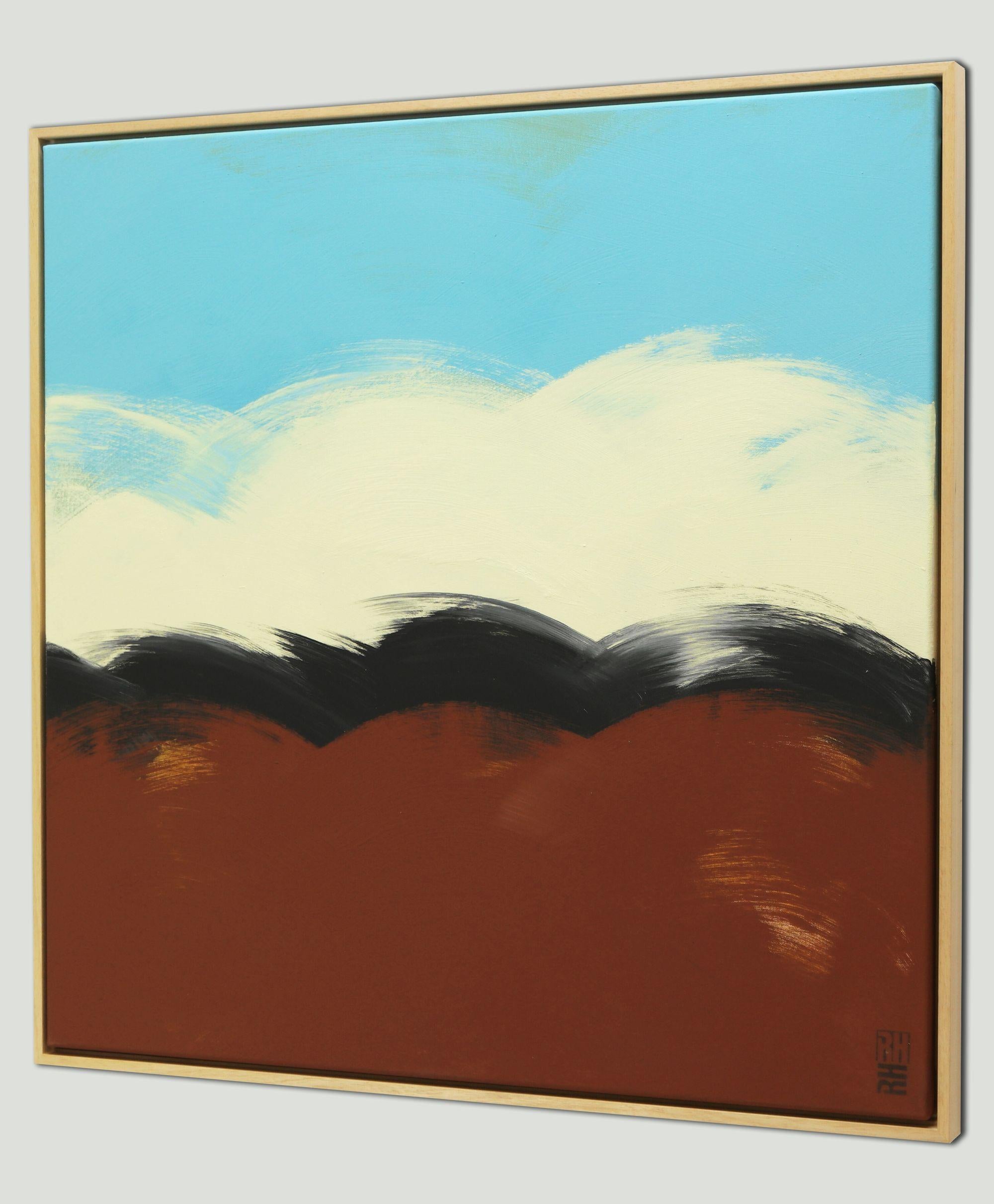 L'onda marrone, Pittura, Acrilico su tela - Painting Astratto di Ronald Hunter