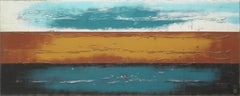 Dreifarbige Landschaft, Gemälde, Acryl auf Leinwand